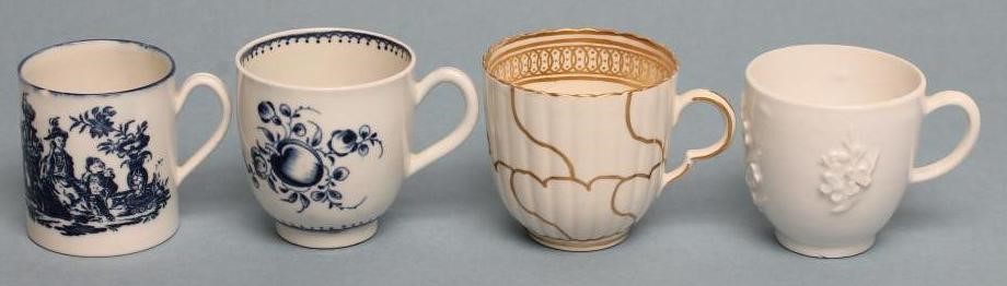 A BOW BLANC DE CHINE PORCELAIN COFFEE CUP Image