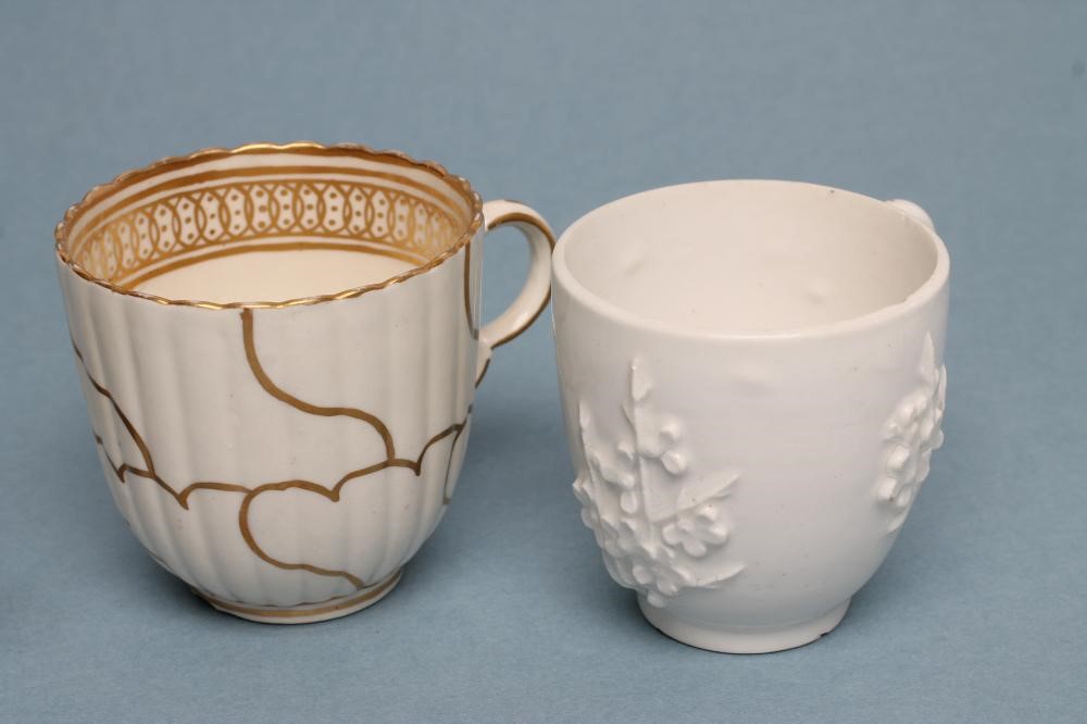 A BOW BLANC DE CHINE PORCELAIN COFFEE CUP Image