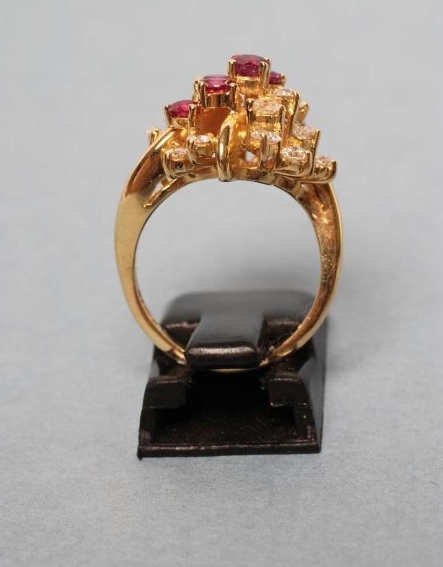 A RUBY AND DIAMOND COCKTAIL RING Image