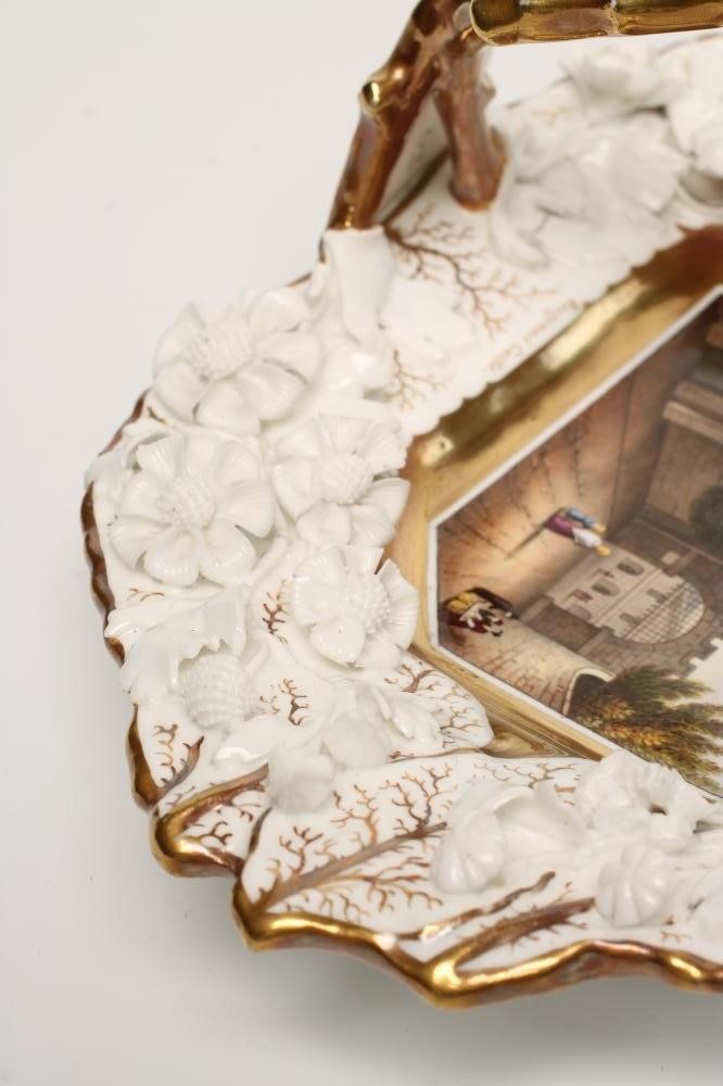 A ROCKINGHAM PORCELAIN BASKET Image