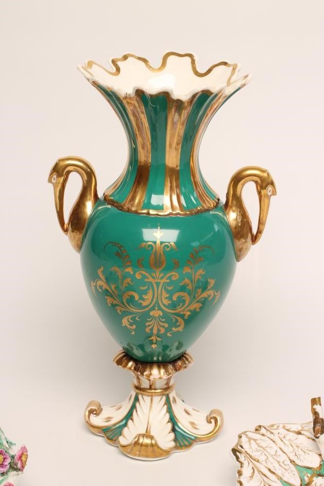 A COLLECTION OF ROCKINGHAM PORCELAIN comprising a basket with leaf moulded rim Image