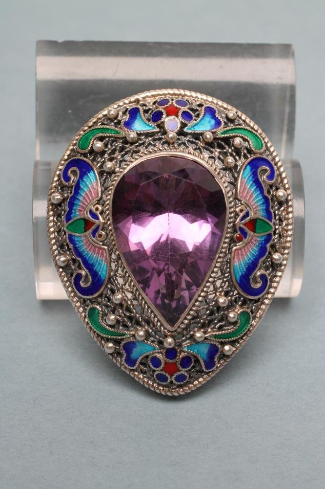 AN ENAMELLED BROOCH/PENDANT Image