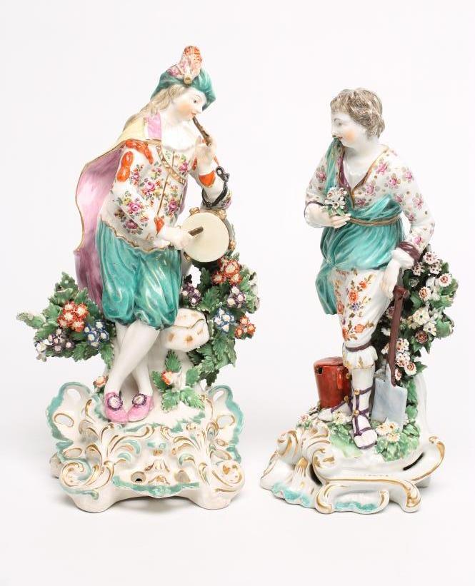 TWO DERBY PORCELAIN MALE FIGURES Image