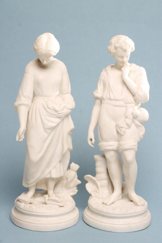 A PAIR OF VICTORIAN PARIAN FIGURES Image