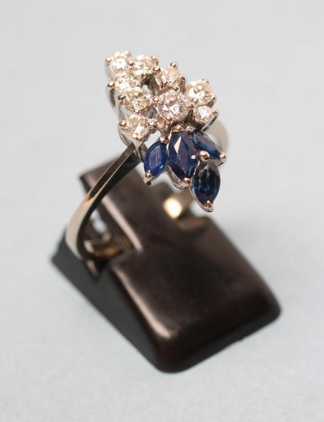 A SAPPHIRE AND DIAMOND COCKTAIL RING Image