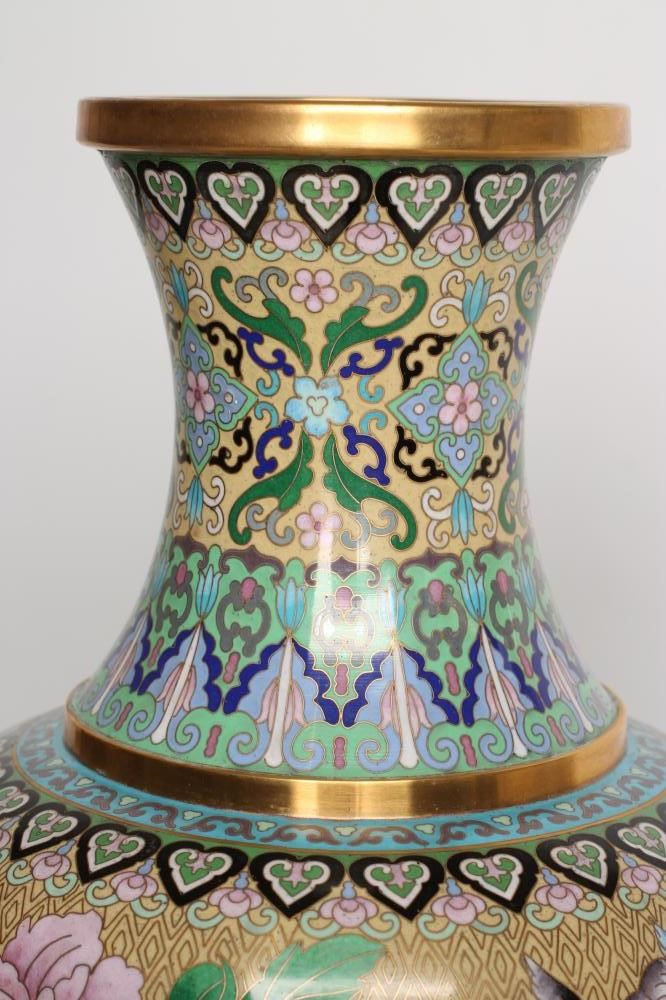 A PAIR OF CHINESE CLOISONNE ENAMEL VASES Image