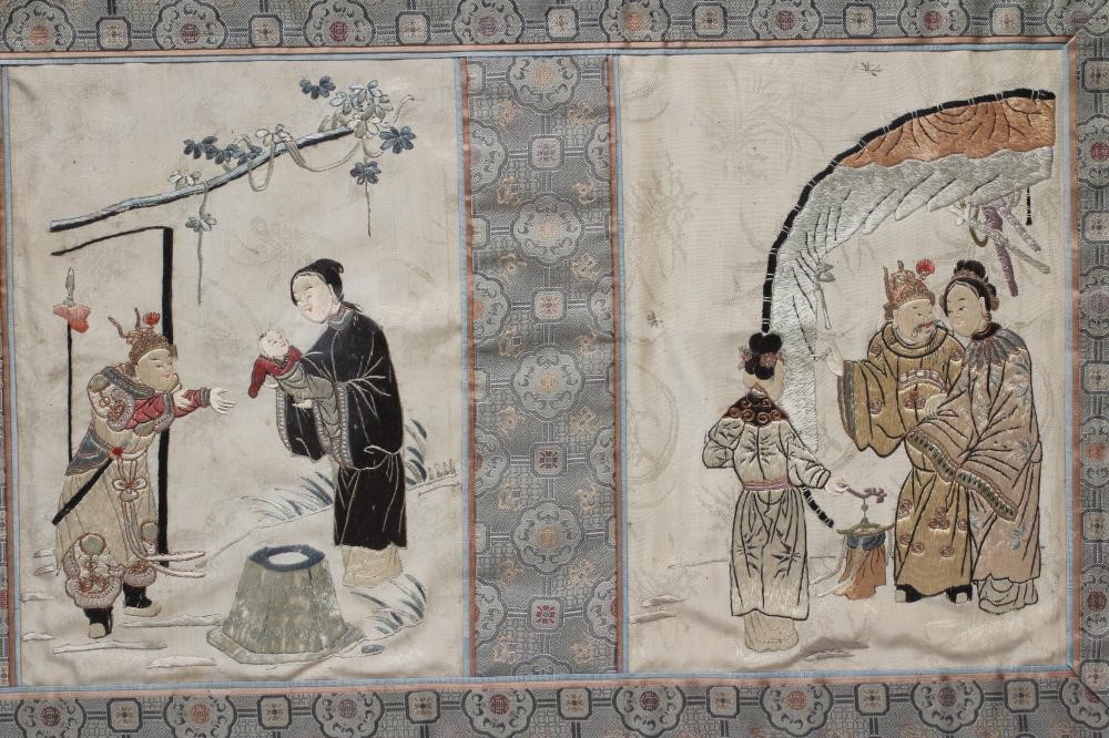 A CHINESE SILK PANEL Image