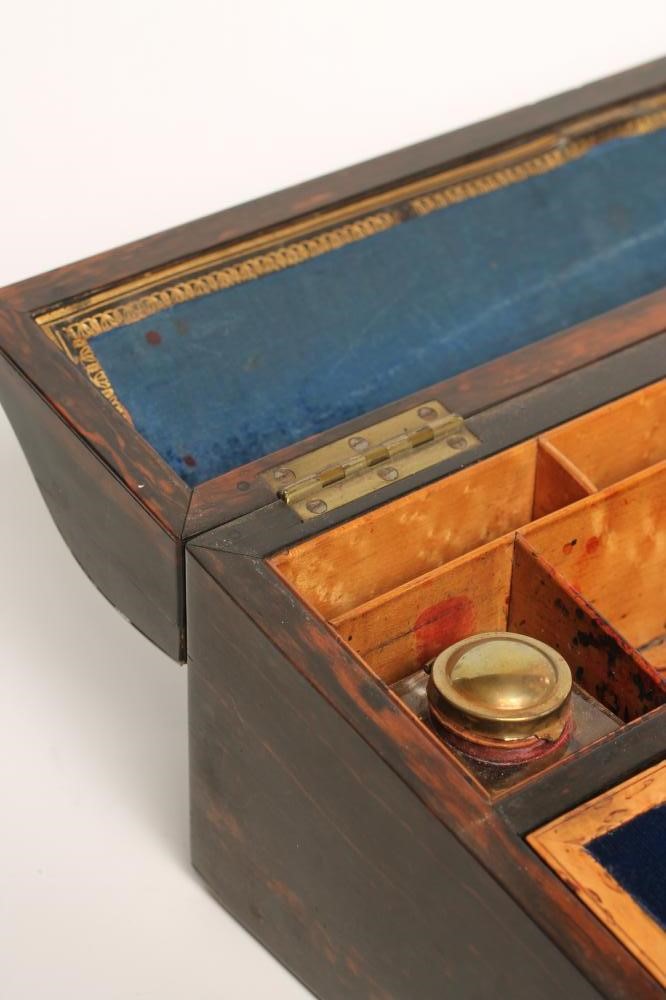 A VICTORIAN COROMANDEL WRITING SLOPE of wedge shape Image