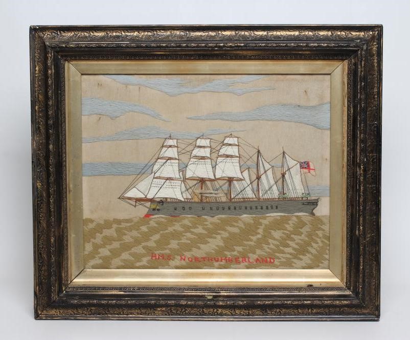 A VICTORIAN SAILOR'S WOOLWORK PICTURE Image