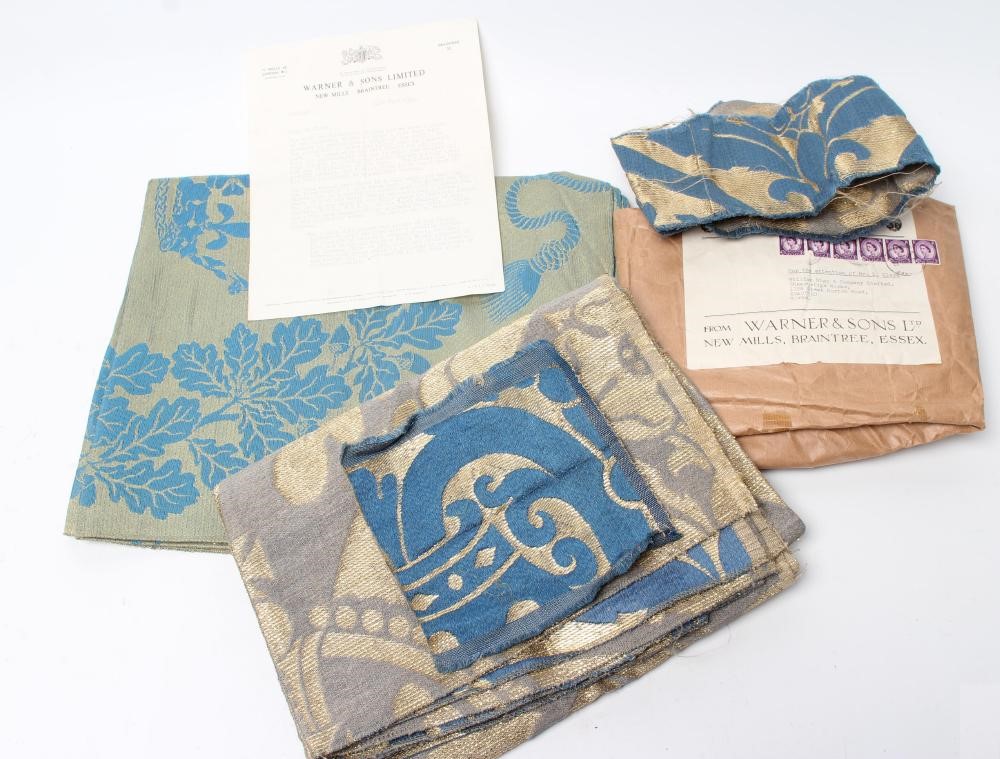 OF ROYAL INTEREST - a sample piece of "Queensway Tissue" woven by Warner & Sons Ltd. Image