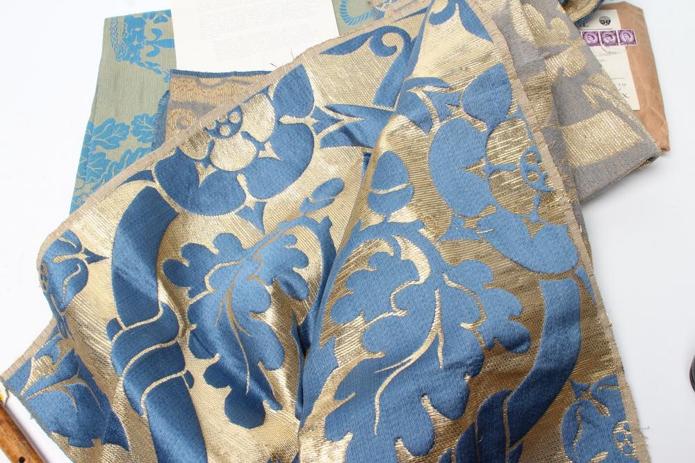 OF ROYAL INTEREST - a sample piece of "Queensway Tissue" woven by Warner & Sons Ltd. Image