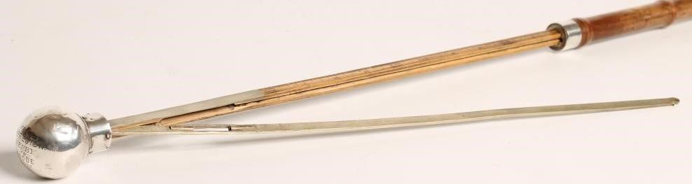 A LATE VICTORIAN PRESENTATION HORSE MEASURING WALKING CANE Image