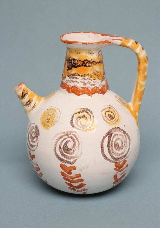 A FAIENCE WINE EWER Image