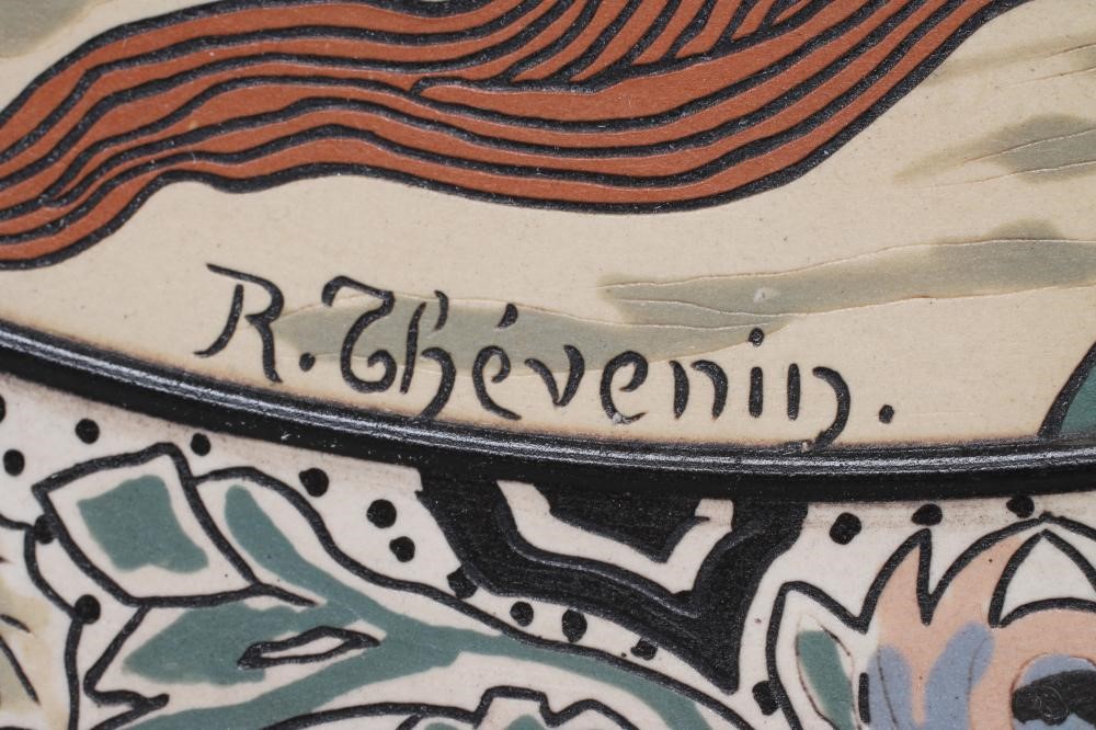 A METTLACH STONEWARE PLAQUE Image