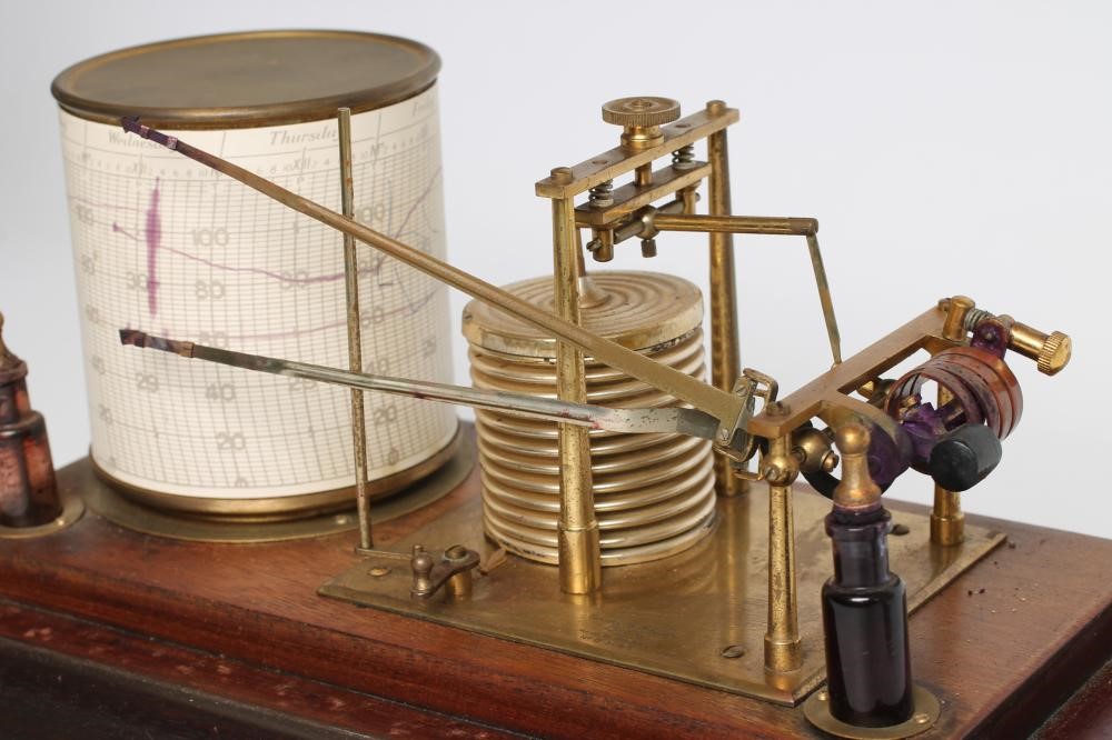 A MAHOGANY CASED BAROGRAPH by Short and Mason Image