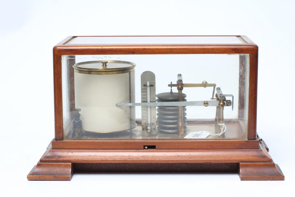 A MAHOGANY CASED BAROGRAPH Image