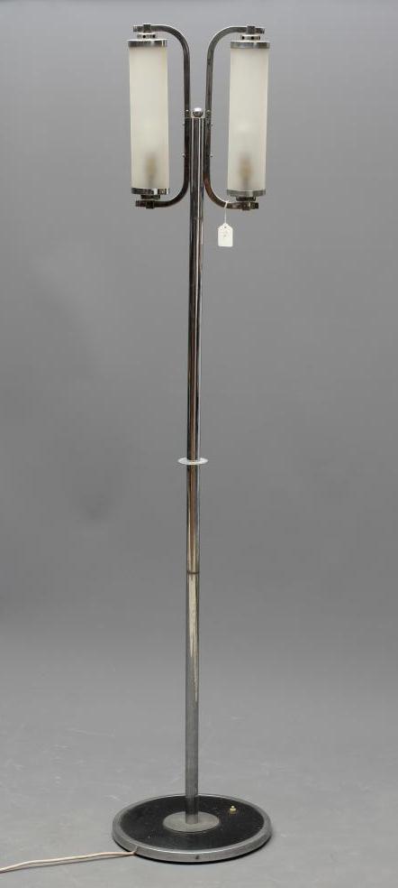 AN ART DECO CHROME PLATED STANDARD LAMP Image