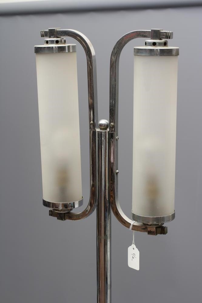 AN ART DECO CHROME PLATED STANDARD LAMP Image