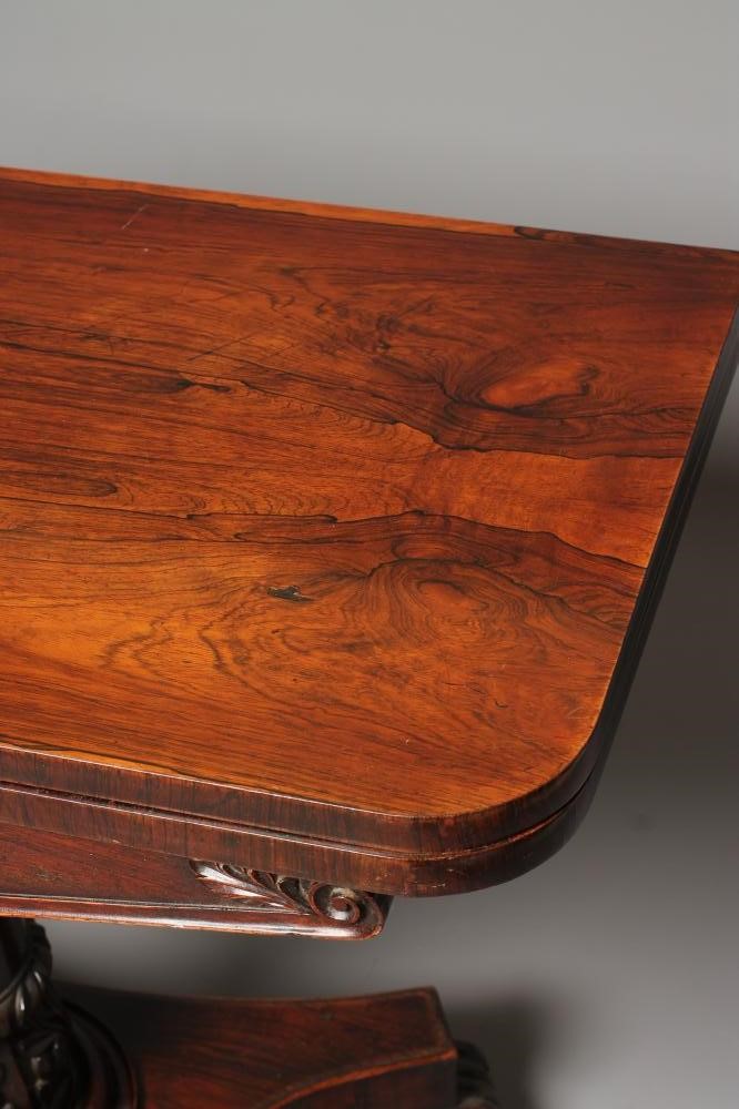 A VICTORIAN ROSEWOOD FOLDING CARD TABLE Image