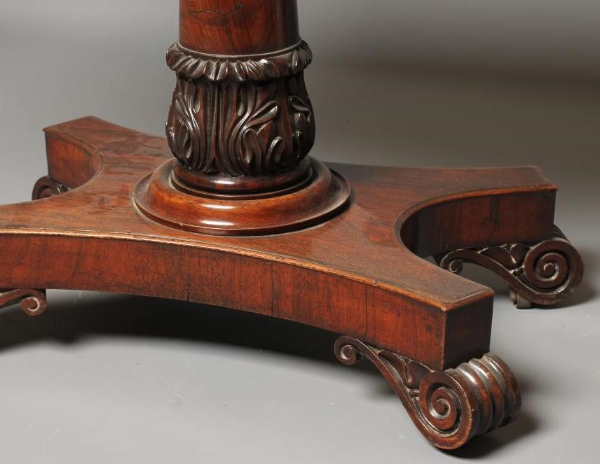 A VICTORIAN ROSEWOOD FOLDING CARD TABLE Image