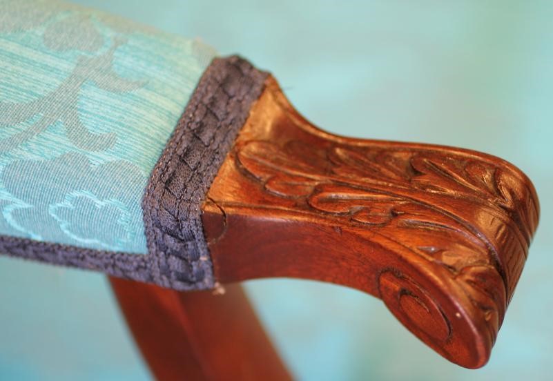 A PAIR OF MAHOGANY FRAMED ARMCHAIRS of Georgian design Image