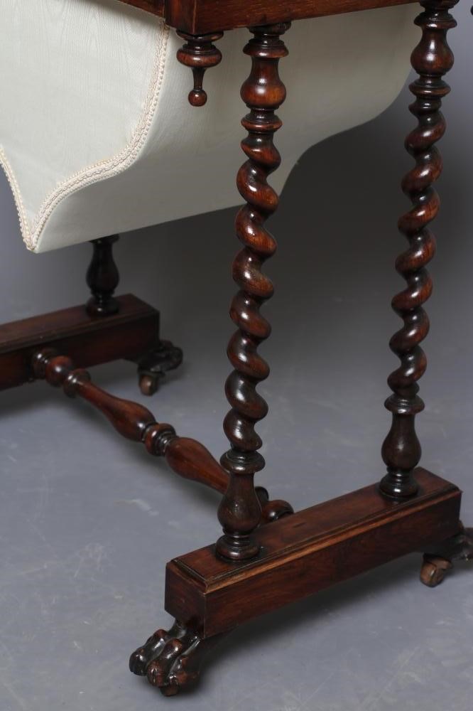 A ROSEWOOD GAMES/WORK TABLE Image