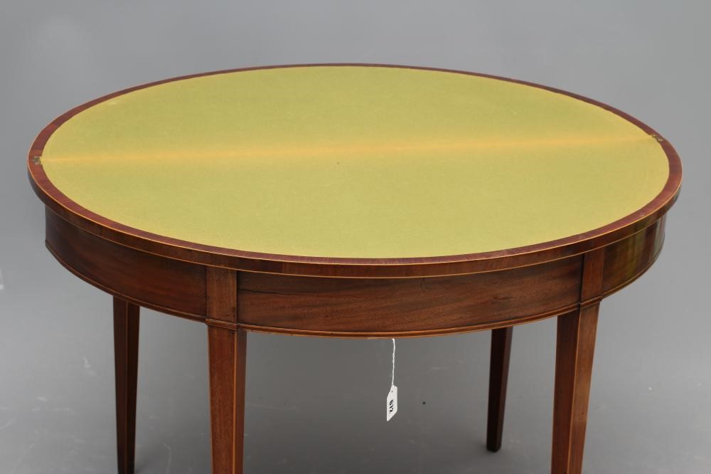 A GEORGIAN MAHOGANY FOLDING CARD TABLE Image