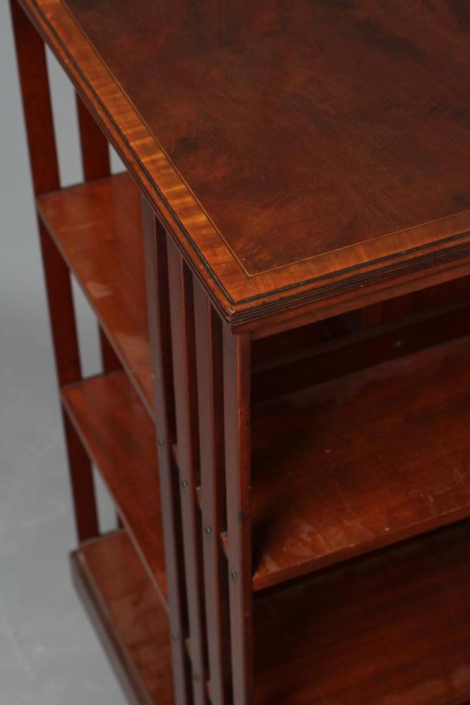 A LATE VICTORIAN MAHOGANY REVOLVING BOOKCASE Image