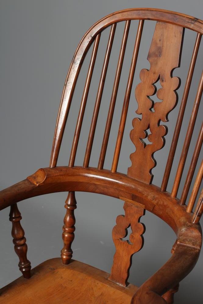 A YORKSHIRE YEW AND ASH WINDSOR ROCKING CHAIR Image