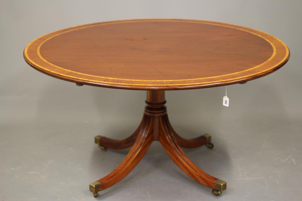 A WILLIAM TILLMAN MAHOGANY BREAKFAST TABLE in the Regency style Image