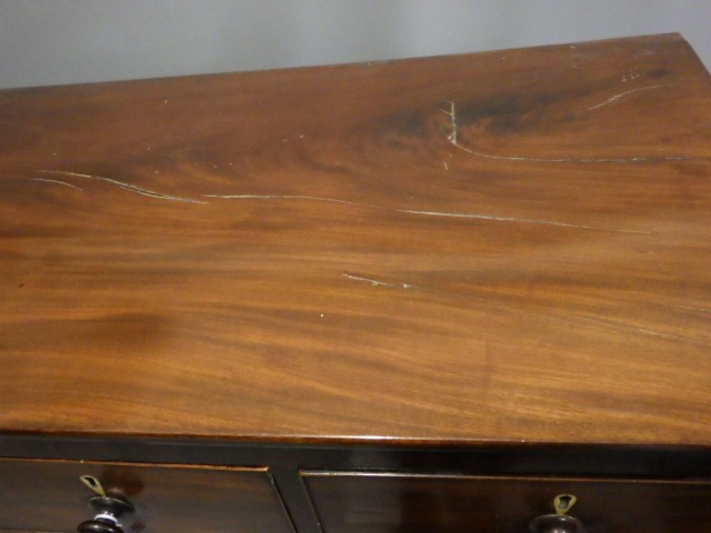 A LATE GEORGIAN MAHOGANY CHEST Image