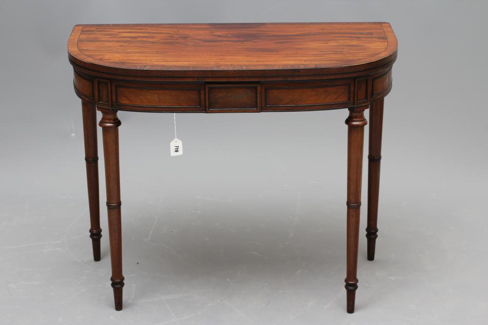 A REGENCY MAHOGANY FOLDING CARD TABLE Image