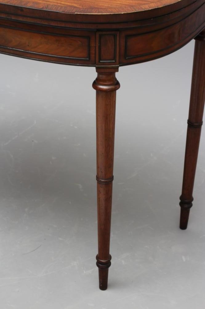A REGENCY MAHOGANY FOLDING CARD TABLE Image