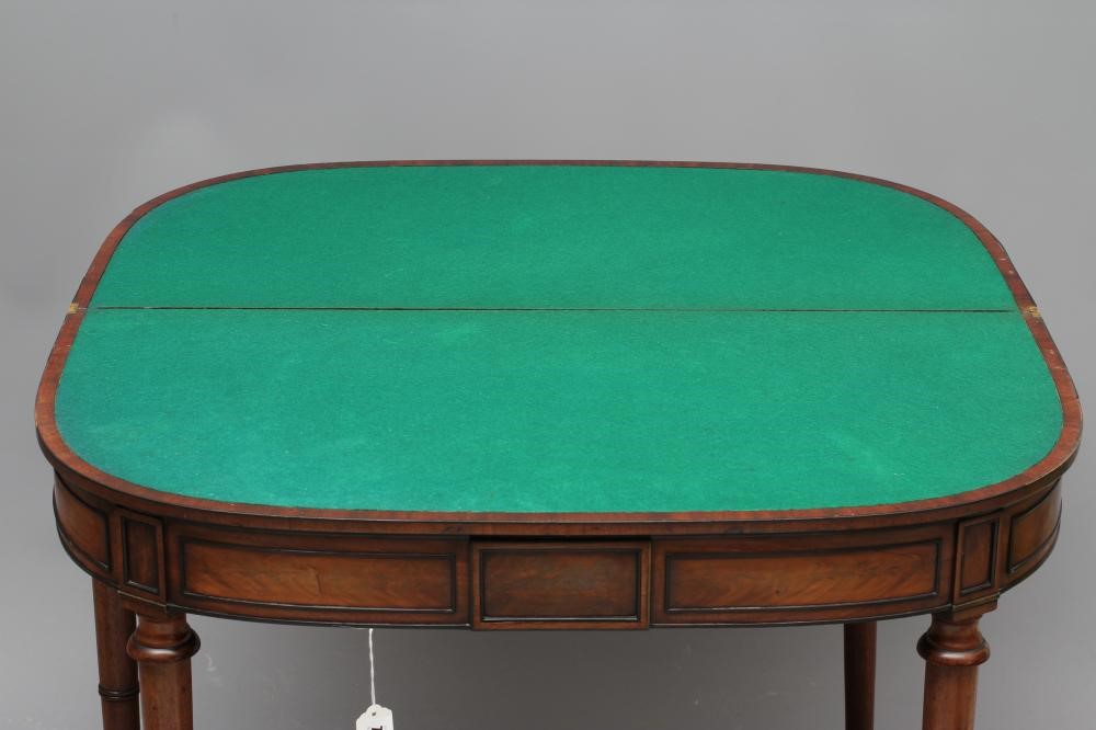 A REGENCY MAHOGANY FOLDING CARD TABLE Image