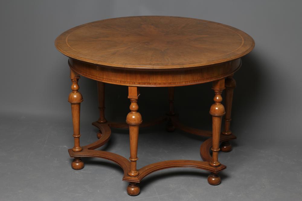 A WALNUT CENTRE TABLE in the William & Mary style Image