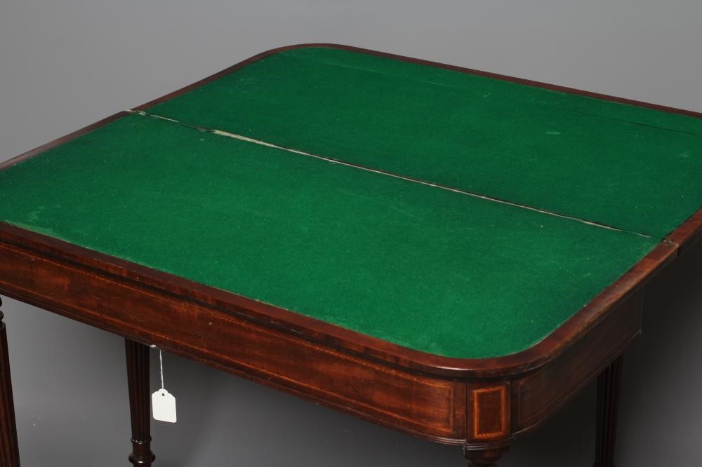 A MAHOGANY FOLDING CARD TABLE in the manner of Gillow Image