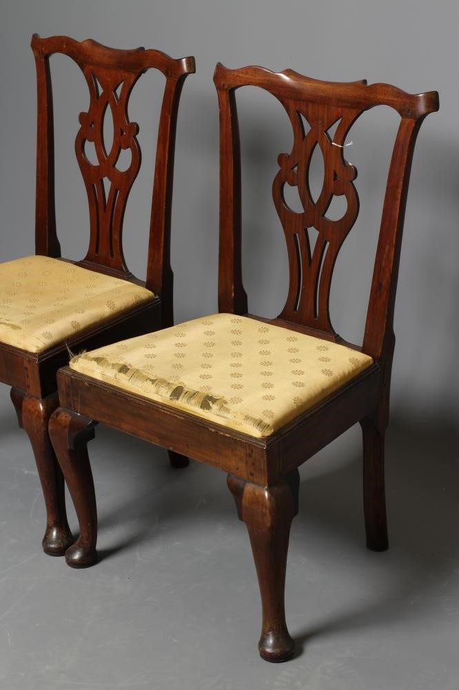 A PAIR OF GEORGE II MAHOGANY SIDE CHAIRS Image