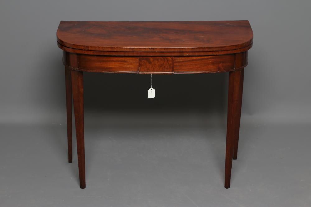 A GEORGIAN MAHOGANY FOLDING CARD TABLE Image