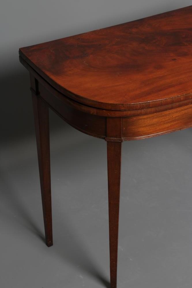 A GEORGIAN MAHOGANY FOLDING CARD TABLE Image