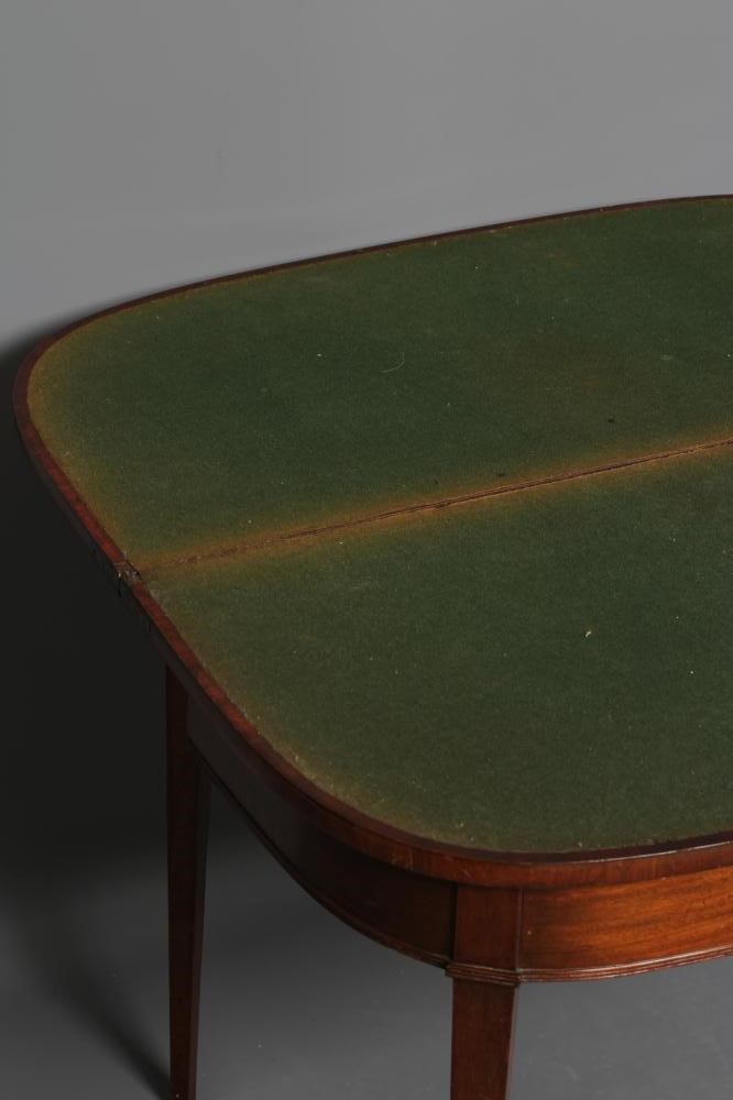 A GEORGIAN MAHOGANY FOLDING CARD TABLE Image