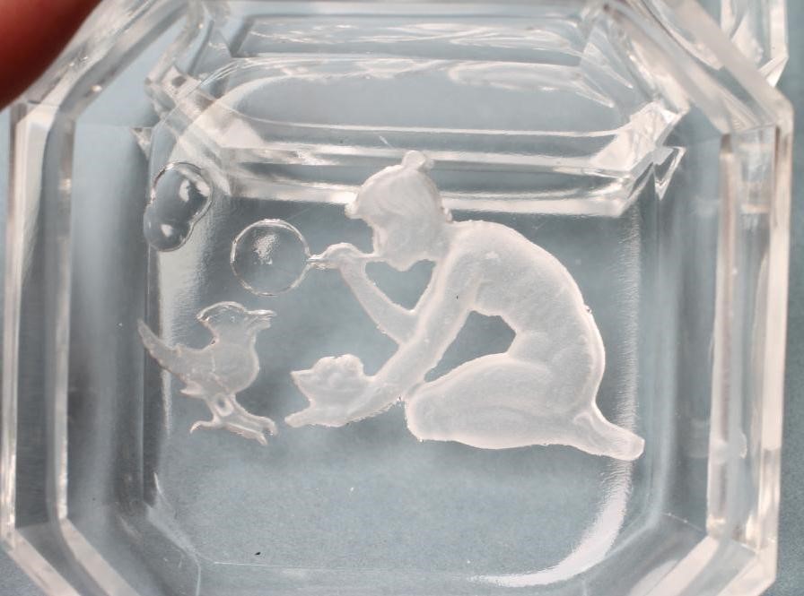 A PAIR OF DRESSING TABLE DISHES of canted square form Image