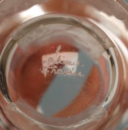 A SET OF FIVE "LES ENFANTS" LALIQUE SHOT GLASSES of slightly flared cylindrical form each with two Image