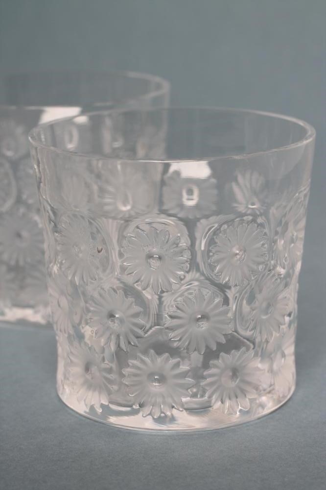 A SET OF FOUR LALIQUE "MARGUERITES" TUMBLERS Image