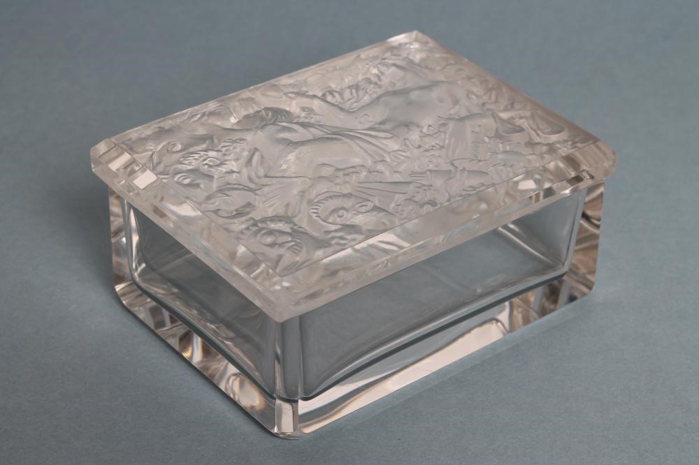 A BOX AND COVER of canted oblong form Image