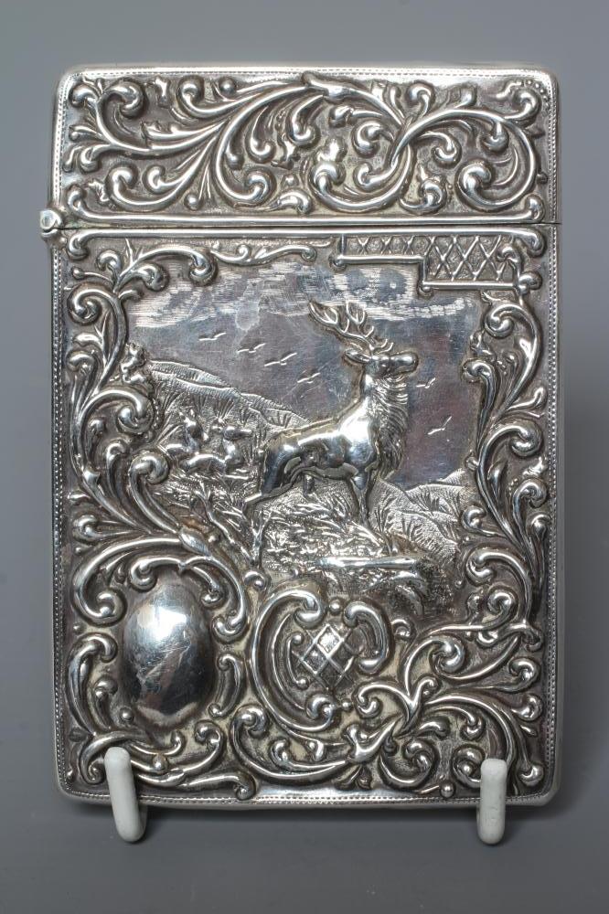 AN EDWARDIAN SILVER VISITING CARD CASE by Crisford & Norris Image
