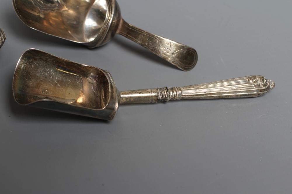 A GEORGE III SILVER LEAF CADDY SPOON by Edward Mayfield or Elizabeth Morley Image