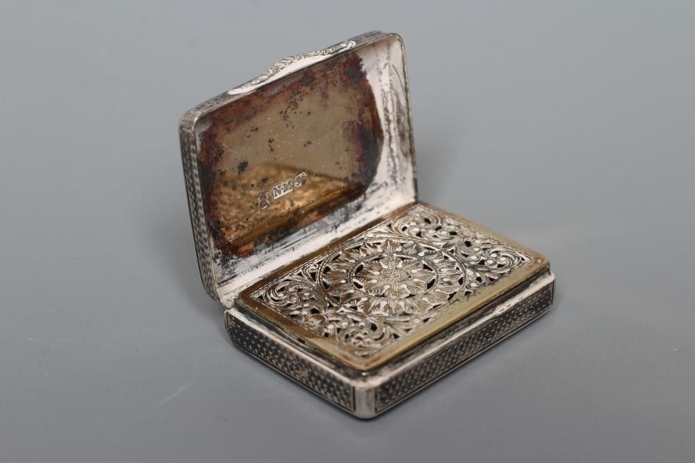 A WILLIAM IV SILVER VINAIGRETTE by Nathanial Mills Image