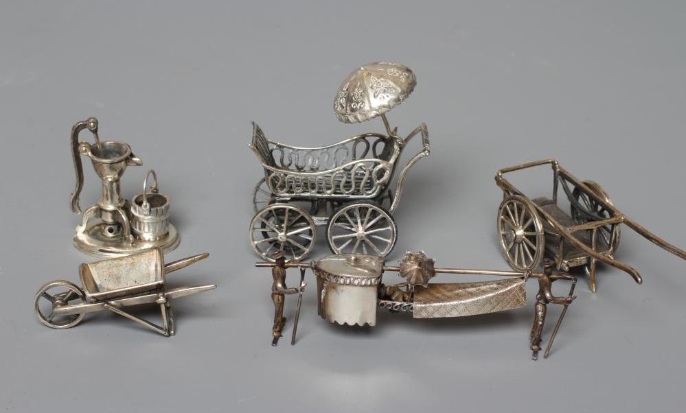 FOUR MINIATURE SILVER MODELS all stamped 925 Image