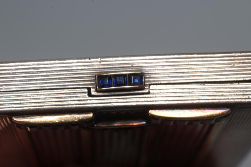 AN ART DECO SILVER COMPACT imported by Stockwell & Co. Image