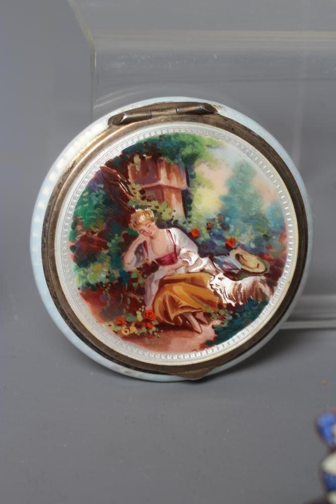 A SMALL SILVER COMPACT by Stockwell & Co. Image